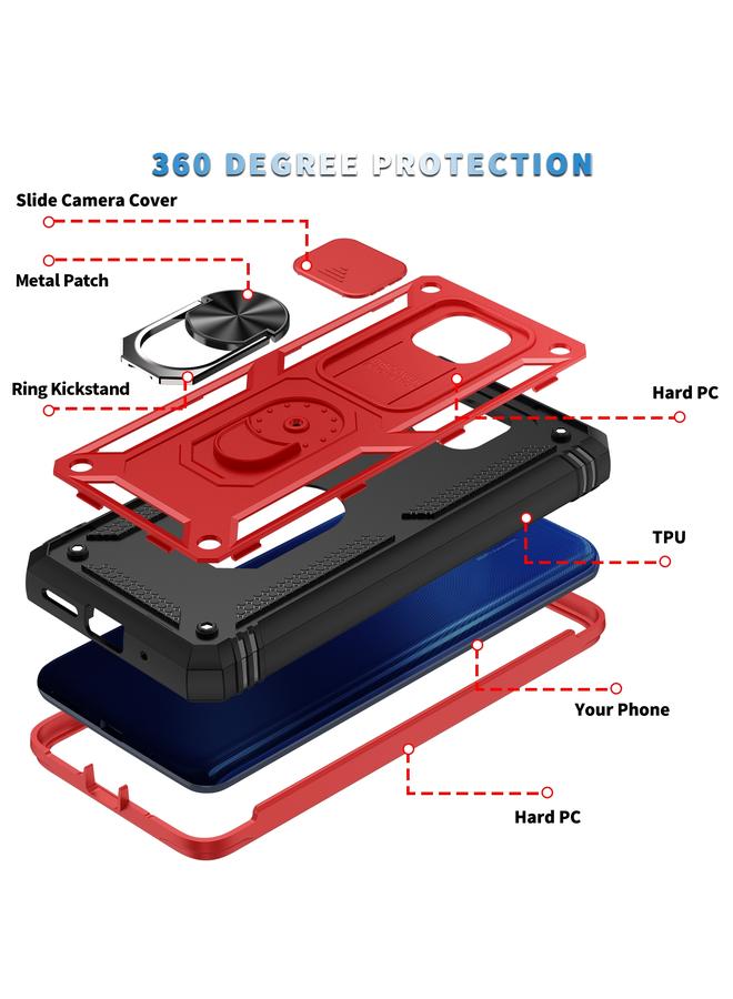 اس-توب جراب لهاتف Motorola Moto G Power 2021 مع غطاء كاميرا منزلق مصنوع من مادة TPU + PC - Image 2