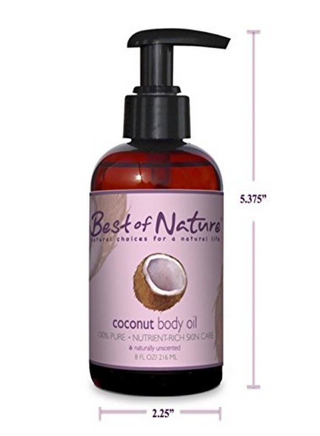 Best of Nature 100% زيت جوز الهند المعالج للتدليك والجسم النقي (8 أونصات) - Image 3