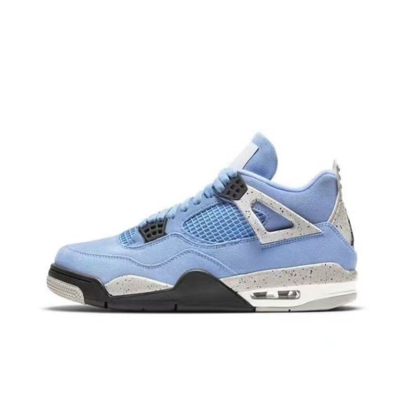 Putian Shoe Factory Direct Supply of Aj4 Midnight Blue, Electric Yellow, White Cement, Jordan 4 Black Cat Men''s and Women''s Sports Basketball Shoes - Image 1