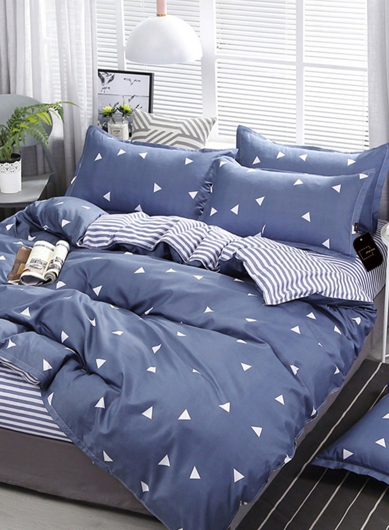 Sharpdo 4-Piece Bed Sheet Quilt Cover Bedding Set 220*240cm - Image 2