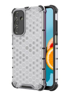 Cover compatible with Samsung A15 4G/5G , original honeycomb design case with superior shock protection with an elegant appearance - transparent back with black edges (Clear)