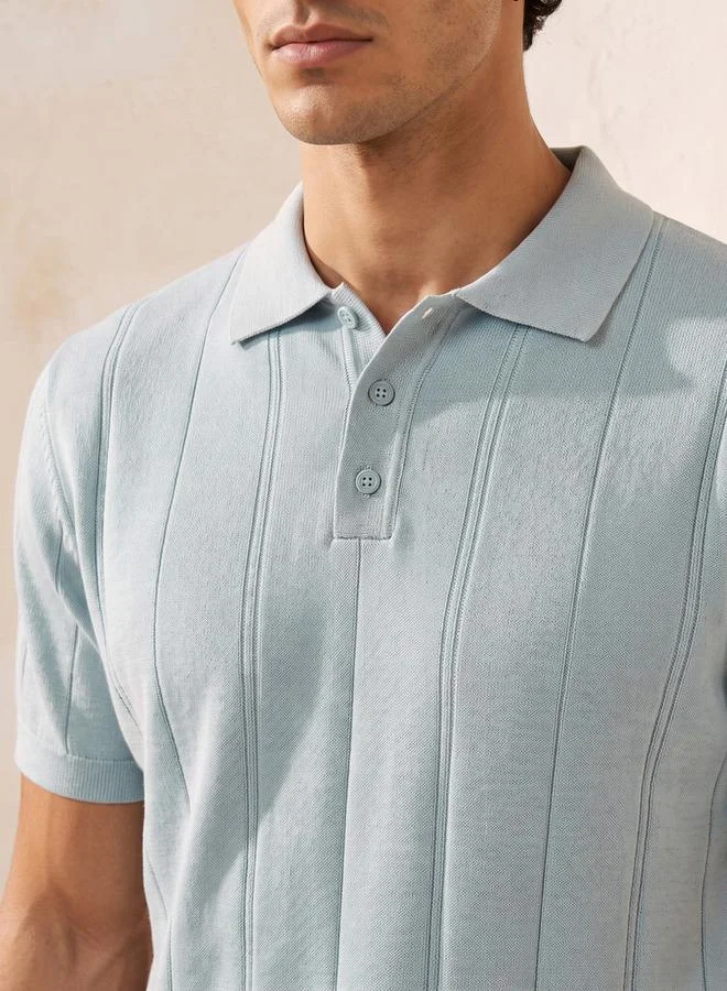 Splash FAV Basic Short Sleeves Textured Polo T-shirt