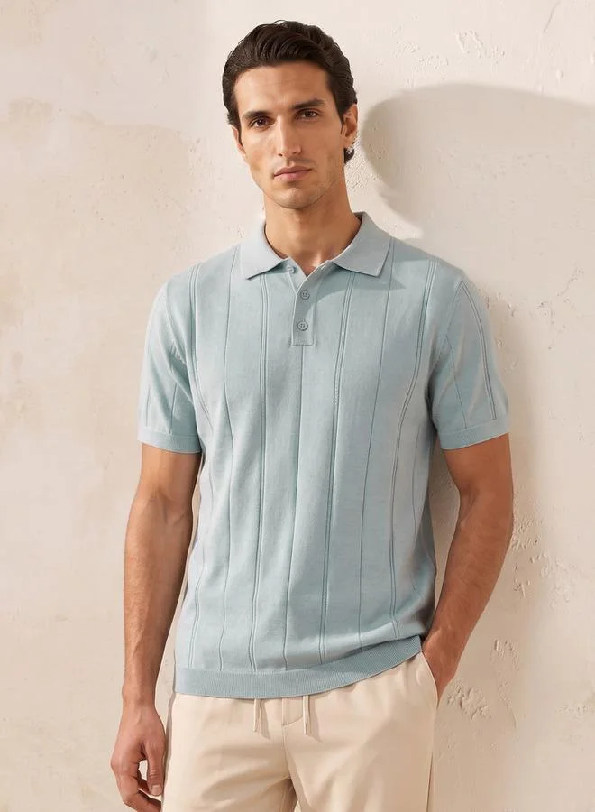Splash FAV Basic Short Sleeves Textured Polo T-shirt