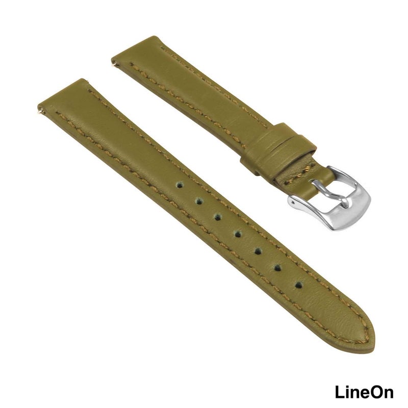 Lineon Colourful 16mm Full Padded Univarsal Vegan Leather Watch Strap For Branded Watches Compitable with (Titan, Timex, Casio, Sonata etc) Tool and Pins Include - Image 3