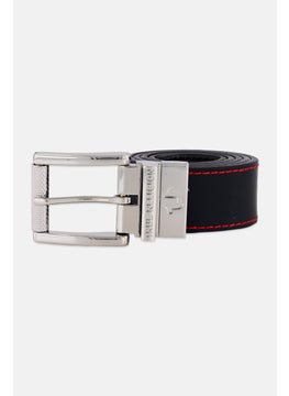 TRUE RELIGION Men Reversible Roller Black Nickel Buckle Belt, Black  - Image 1