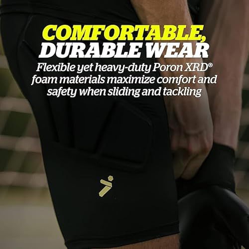 Storelli BodyShield Unisex Goalkeeper Sliders 2.0, High-Impact Protection, Sweat-Wicking, UV-Resistant Athletic Undershorts for Soccer & Heavy-Duty Sports | Black | Youth Extra Large - Image 3