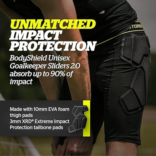 Storelli BodyShield Unisex Goalkeeper Sliders 2.0, High-Impact Protection, Sweat-Wicking, UV-Resistant Athletic Undershorts for Soccer & Heavy-Duty Sports | Black | Youth Extra Large - Image 2