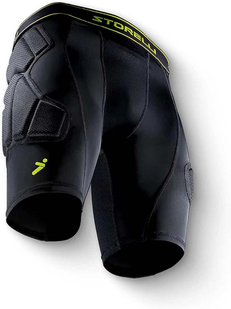 Storelli BodyShield Unisex Goalkeeper Sliders 2.0, High-Impact Protection, Sweat-Wicking, UV-Resistant Athletic Undershorts for Soccer & Heavy-Duty Sports | Black | Youth Extra Large - Image 1