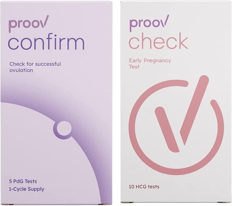 Proov Confirm Ovulation and Pregnancy Test Combo Kit  PdG Progesterone Metabolite Test  Only FDACleared Test to Confirm Successful Ovulation at Home  Early Pregnancy Tests - Image 1