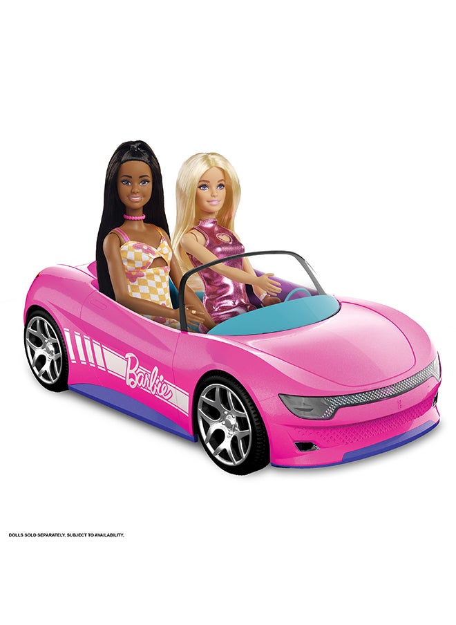 Hot Wheels Barbie RC Toy Car, Remote-Control Pink Convertible, Can Hold 2 Barbie Fashion Dolls & Trunk Opens for Storage, Sticker Sheet for Customizing  - Image 4