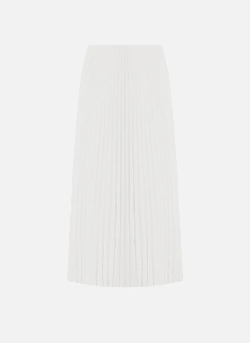 ليتشي تنورة ميدي مطوية من قماش خفيف