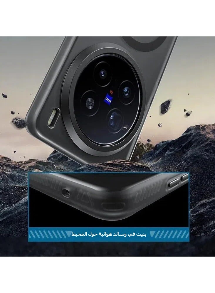 The frosted case is compatible with Vivo X200 Pro/vivo X200/vivo X200 Pro Mini, shock-proof and drop-proof magnetic strap and a four-corner built-in airbag cover - Image 5