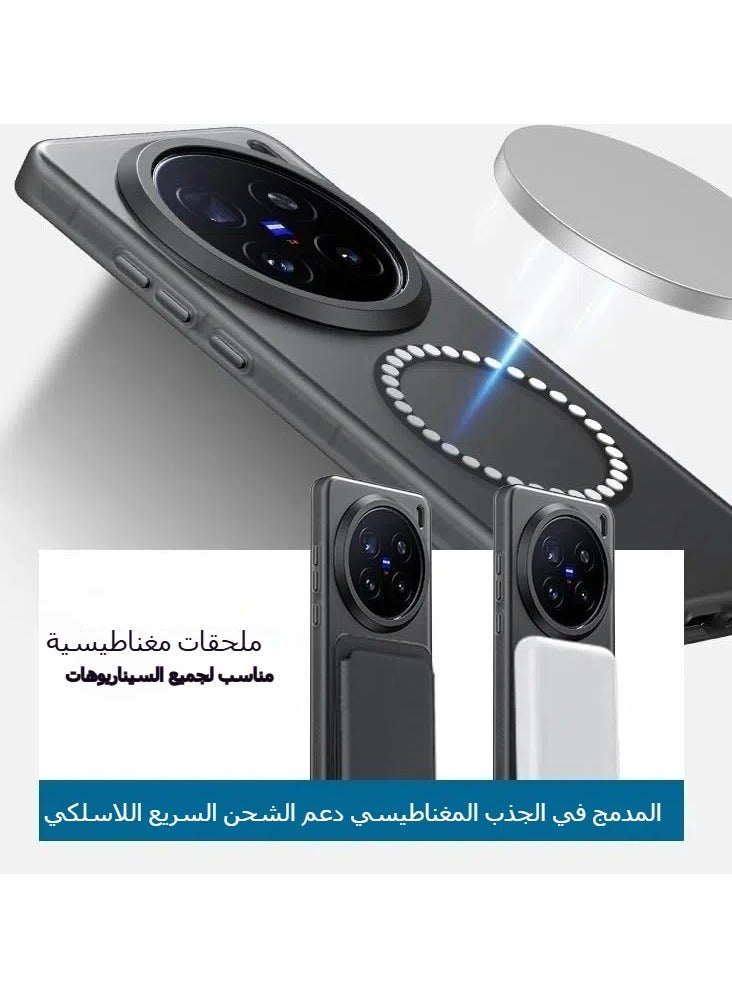 The frosted case is compatible with Vivo X200 Pro/vivo X200/vivo X200 Pro Mini, shock-proof and drop-proof magnetic strap and a four-corner built-in airbag cover - Image 3