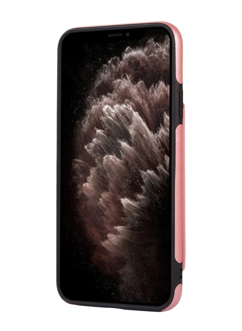 Suteni Back Cover Leather Hidden Card Slots with Mirror Phone Case for iPhone - Image 2