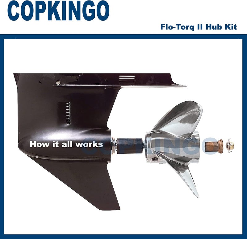 COPKINGO 835257Q1 Flo-Torq II Hub Kit for Mercury 60-300 HP Verado Mercruiser Alpha Bravo One Drives - Image 5