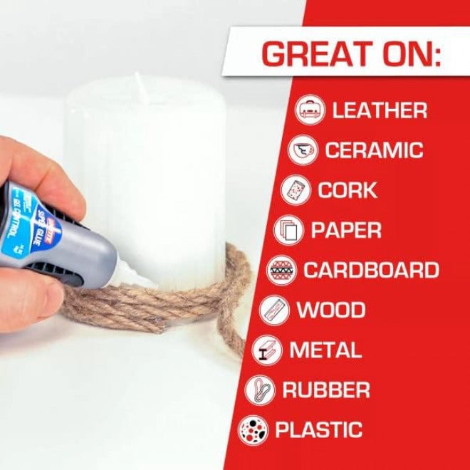 Loctite Super Glue Gel Control, Clear Superglue For Plastic, Wood, Metal, Crafts, & Repair, Cyanoacrylate Adhesive Instant Glue, Quick Dry - 0.14 fl oz Bottle, Pack Of 6 - Image 3