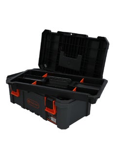 Tactix High Quality Durable Plastic Tool Box Black and Orange 19 Inch 320380  - Image 5
