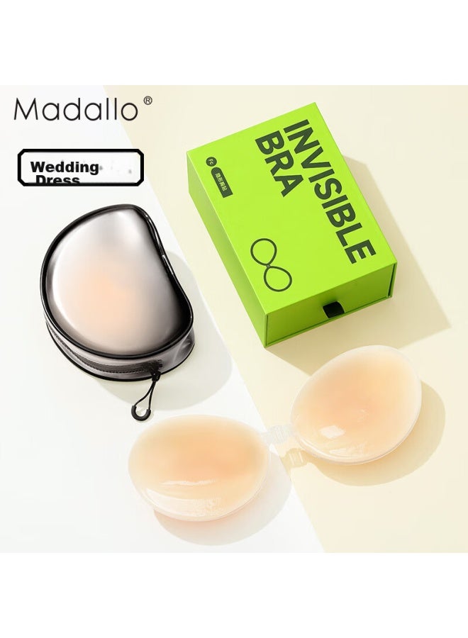 Madallo Modal Silicone Breast Pads For Women, Anti-exposure, Nipple Covers, Invisible Bra, Strapless Wedding Dress, Push-up, For Small Breasts, Specialized Nipple Covers - Image 1