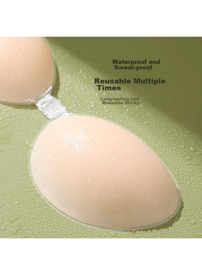 Madallo Modal Silicone Breast Pads For Women, Anti-exposure, Nipple Covers, Invisible Bra, Strapless Wedding Dress, Push-up, For Small Breasts, Specialized Nipple Covers - Image 3