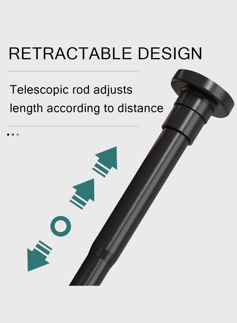 عربست قضيب ستارة قابل للتمدد بدون حفر للحمام وغرفة النوم، يمكن تمديده بشكل إضافي لتناسب الملابس. - Image 5