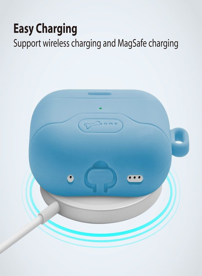 BONE AirPods Pro 2 Strap Case, Waterproof Silicone Case with Shock-Absorbing Design, Supports Wireless & MagSafe Charging, Compatible with AirPods Pro 2nd Generation (Kusumi Blue) - Image 5