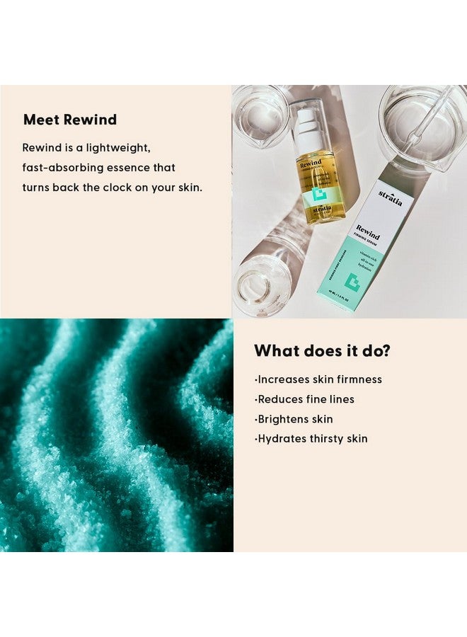 Stratia Rewind Firming & Hydrating Serum To Hydrate And Fade Hyperpigmentation Dmae Niacinamide & Hyaluronic Acid 1.3 Fl Oz - Image 2
