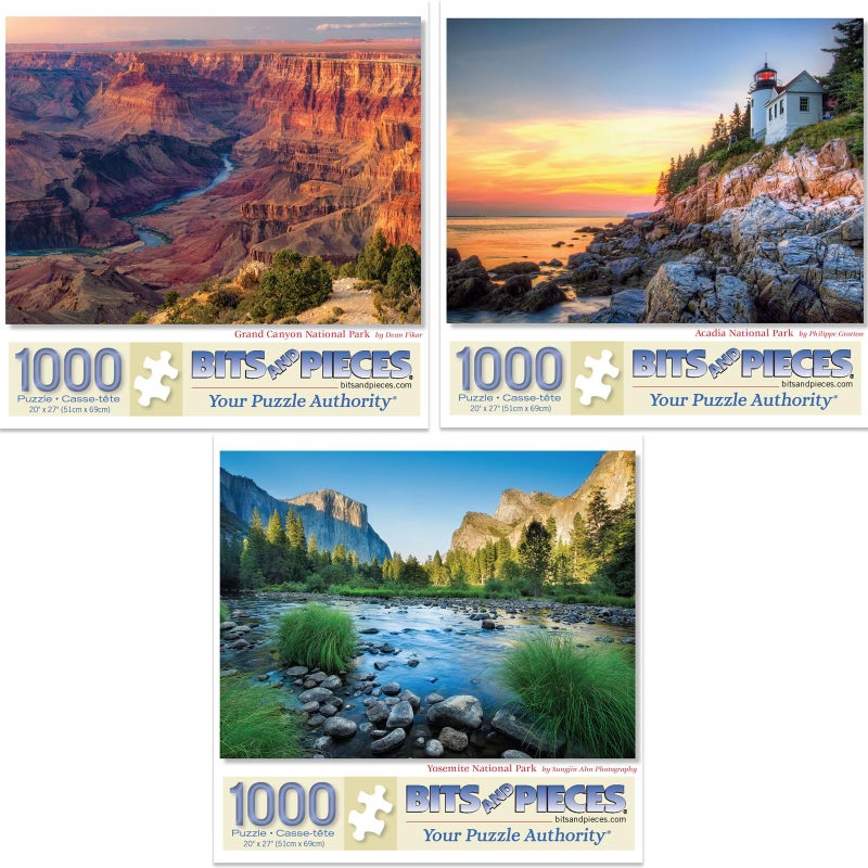 Bits and Pieces Value Set of 31000 Piece Jigsaw Puzzles for Adults National Park Puzzles Grand Canyon Yosemite Acadia Completed Sizes 20 x 27 - Image 3