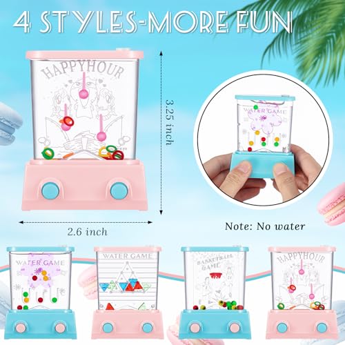 Sumind 10 Pcs Handheld Water Game for Kids Easter Basket Stuffers Mini Water Ring Toss Basketball Hoop Toy 90s Retro Mini Games for Goodie Bag Birthday Return Gifts Lively StylePastel - Image 5