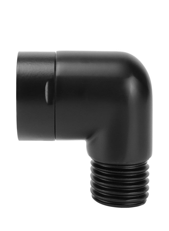 NearMoon Shower Elbow Adapter, Solid Brass 1/2" Shower Arm Extension for Connecting Shower Head, 90 Degree (Matte Black) - Image 1