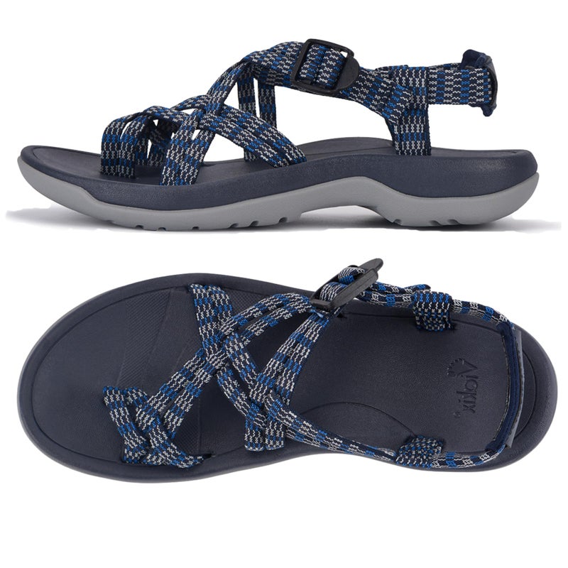 Viakix Womens Walking Sandals: Cute Stylish Comfy Athletic Sport Outdoor Hiking Sandal for Trekking Water Wide Width Beach, Tempest 8 - Image 1