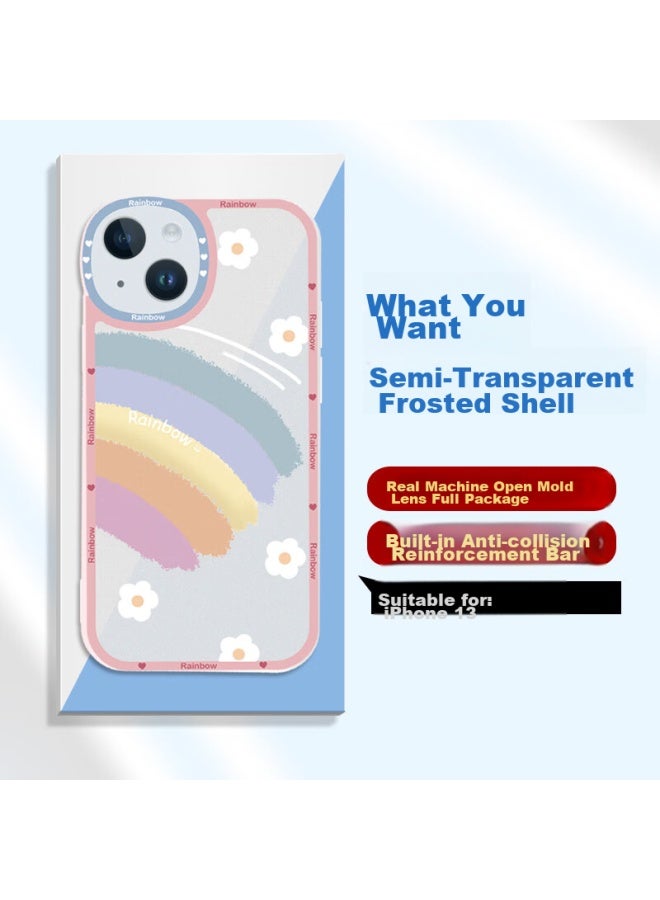 Jiang Ming Jiangming, Suitable For Apple 13 Phone Case, 13 Phone Protective Cover, Silicone Soft Shell, Full Lens Protection, For Men And Women, Students, Trendy, Fashionable, Fresh Style, Apple Phone Case, Shockproof - Image 1