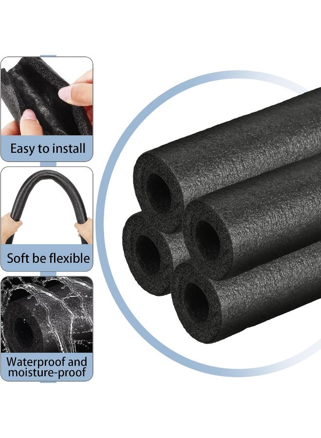 Poaker 180Cm Pipe Insulation Foam Tube Versatile Foam Sleeve For Plumbing Ac Units Guitar Stands Exercise Equipment And Roof Racks Black 4 Inch X 3/4 Inch - Image 5