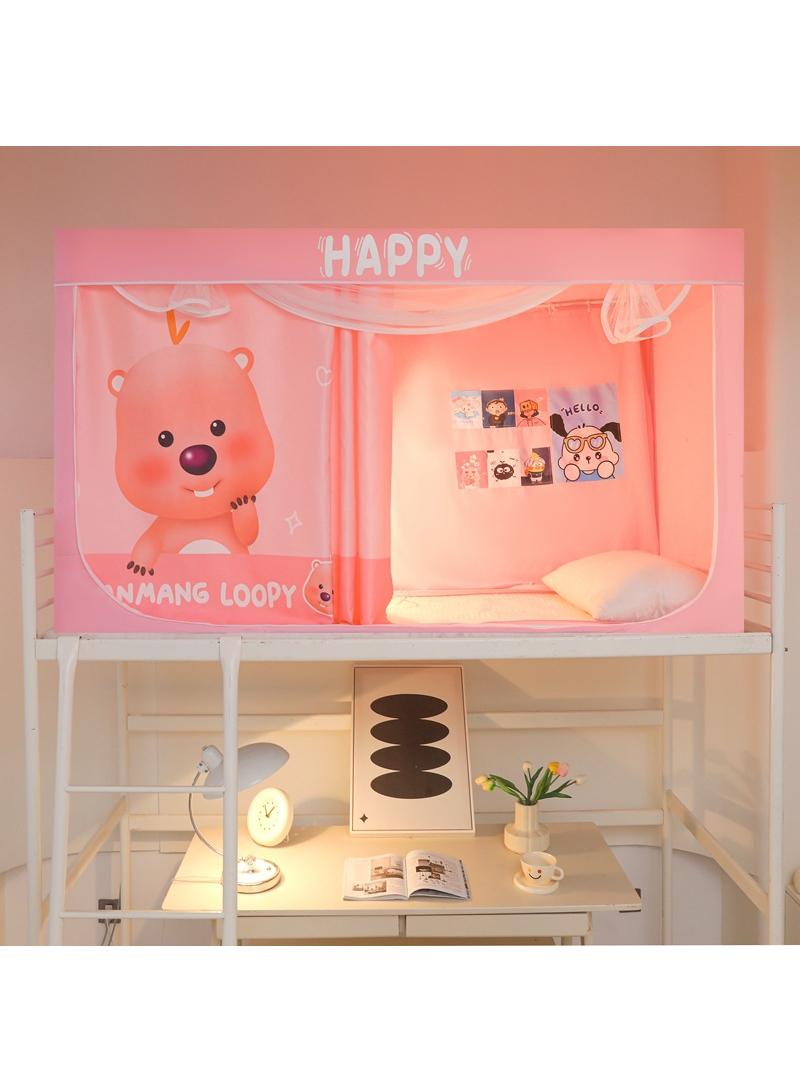 general Cartoon Student Mosquito Nets With Bracket Dormitories Fully Shaded Bed Curtains Zippered Mosquito Nets Student Sleep Privacy Protection Start Of School Season Gifts Birthday Gifts - Image 1