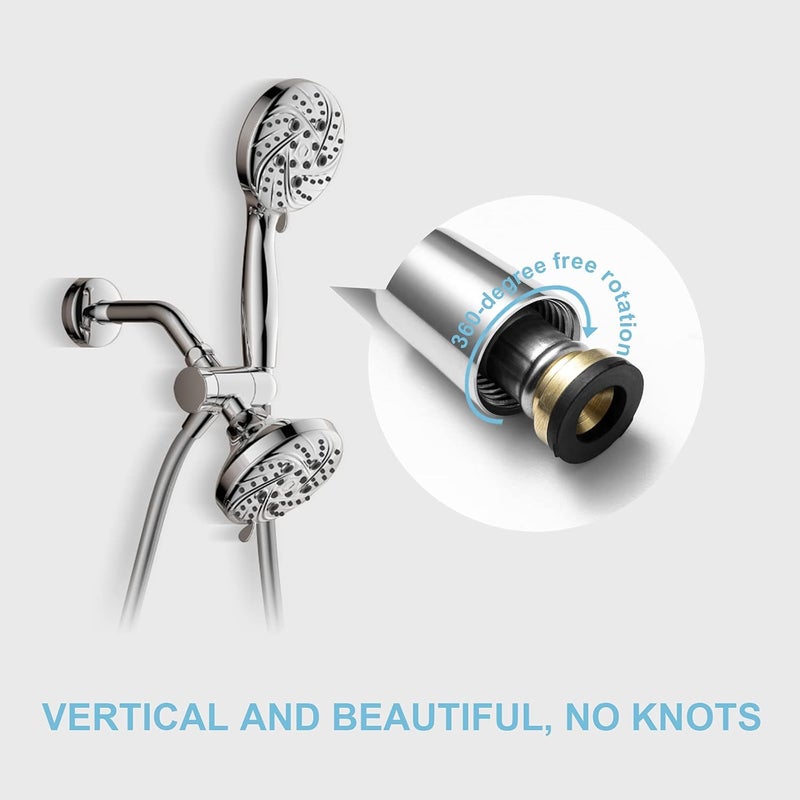 Offo Ultra-Flex Shower Hose, 100 in Premium RV PVC Handheld Shower Head Hose Flex Hoses Extension with Brass Insert and Nut for Bathing Pet Bathing, Silver Gray - Image 3