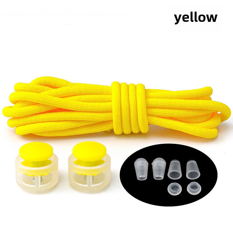 إسكدنيا Kids Elastic No-Tie Shoelaces Buckle Yellow elastic shoelaces a pair + spring buckle 2 + hanging clock 4