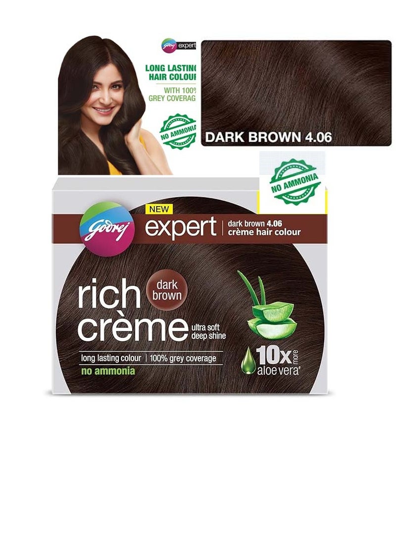 جودريج صبغة شعر كريمية غنية من الخبراء، بني غامق، درجة اللون 4.06، 20 جم + 20 مل - Image 1