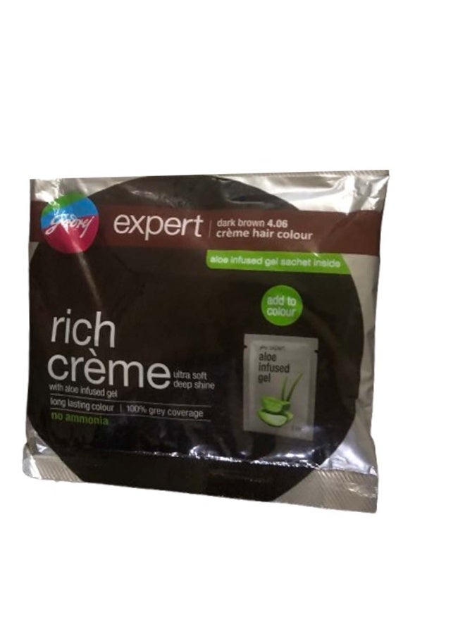 جودريج صبغة شعر كريمية غنية من الخبراء، بني غامق، درجة اللون 4.06، 20 جم + 20 مل - Image 5