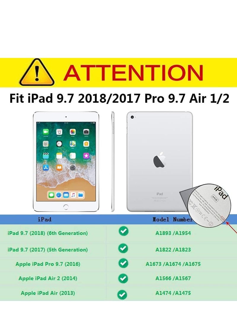 ELTRAZONE iPad 6th Generation Case for Kids - Lightweight Kid-Proof Soft EVA Foam Protective Cover for iPad 9.7 (2018/2017) - Black - Image 3