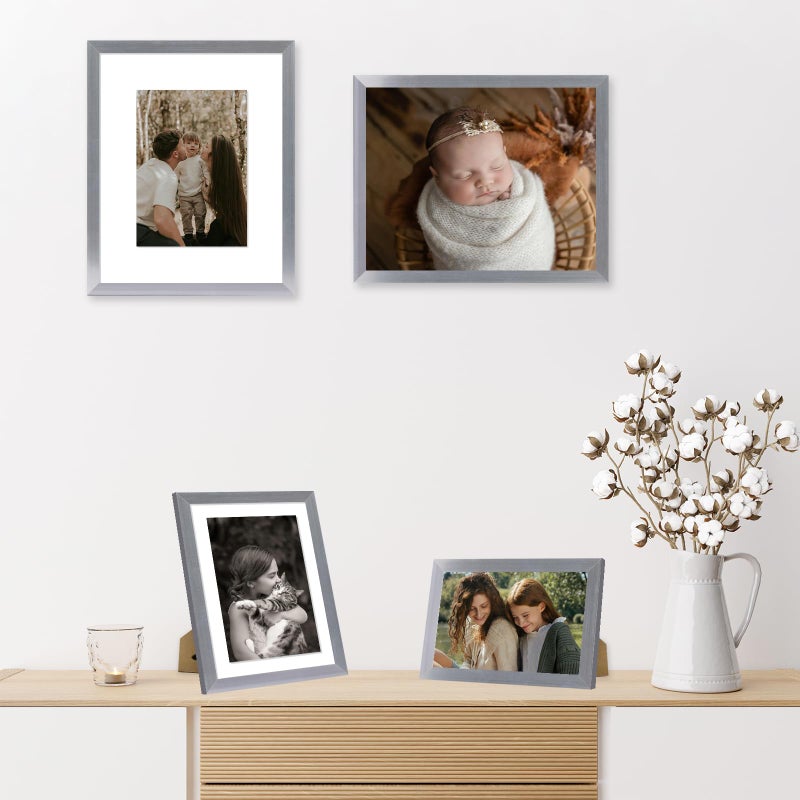 JCJMY JCJMY 10 Packs Picture Frames Collage Wall Decor for Wall Hanging or Tabletop  8x10  5x7  4x6 Multi Sizes Photo Frames  Collage Picture Frames for Family Wall Decor  Gallery Wall Frame Set  Silver  - Image 4