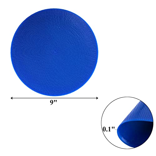 Okllen 15 Pack Poly Vinyl Spot Markers, 9 Inch Floor Dots Non-Slip Rubber Agility Dots, Flat Field Cones Circles for Training, Exercise Drills, Gym, Football, Basketball, 5 Colors - Image 2