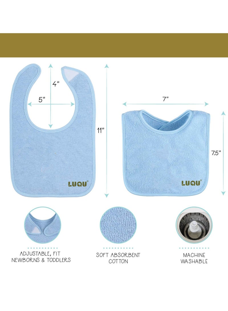 LuQu 3 Bibs Set Soft Washable Adjustable 0+ months - Image 3
