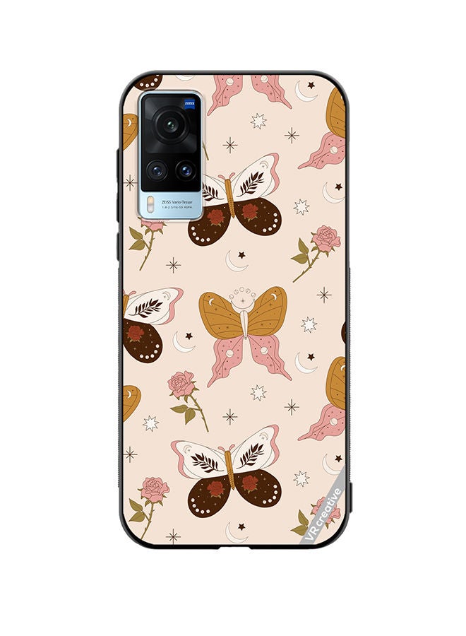 VR CREATIVE Protective Case Cover For Vivo X60 Boho Magical Flowers And Butterfly Design Multicolour - Image 1