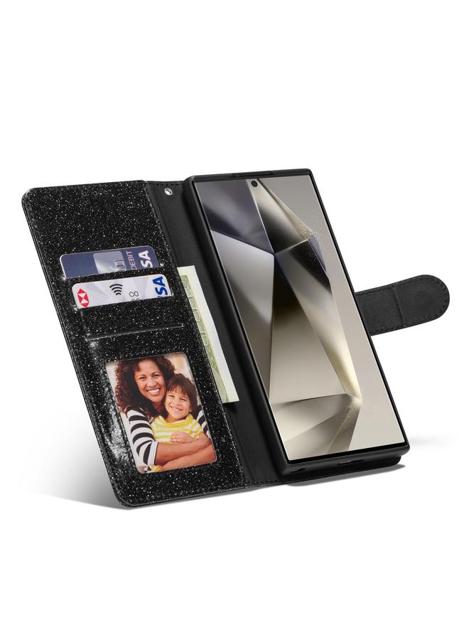 اس-توب جراب لهاتف Samsung Galaxy S25 Ultra 5G جراب هاتف جلدي لامع منقوش بنقشة باودر - Image 4