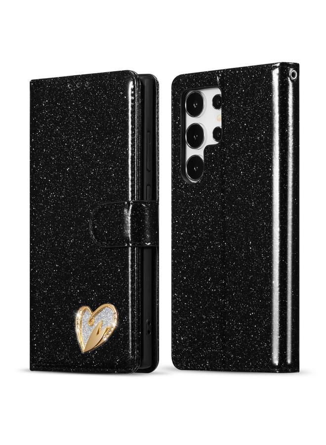 اس-توب جراب لهاتف Samsung Galaxy S25 Ultra 5G جراب هاتف جلدي لامع منقوش بنقشة باودر - Image 1