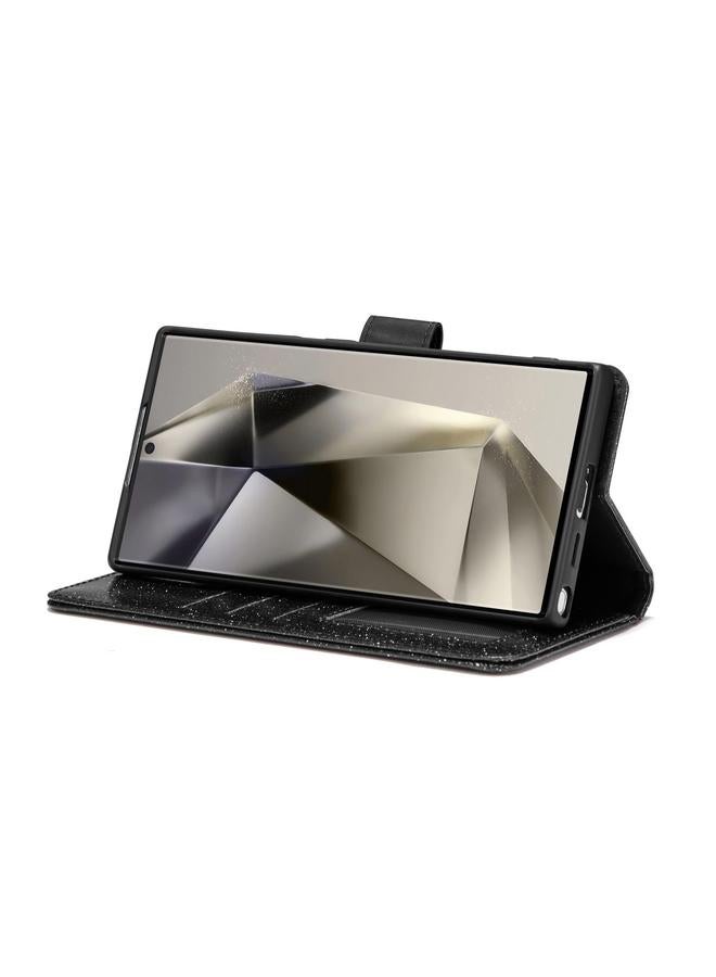 اس-توب جراب لهاتف Samsung Galaxy S25 Ultra 5G جراب هاتف جلدي لامع منقوش بنقشة باودر - Image 5