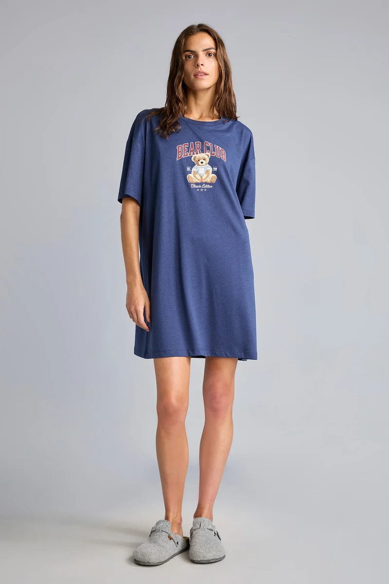 ديفاكتو Regular Fit Crew Neck Knitted Dress