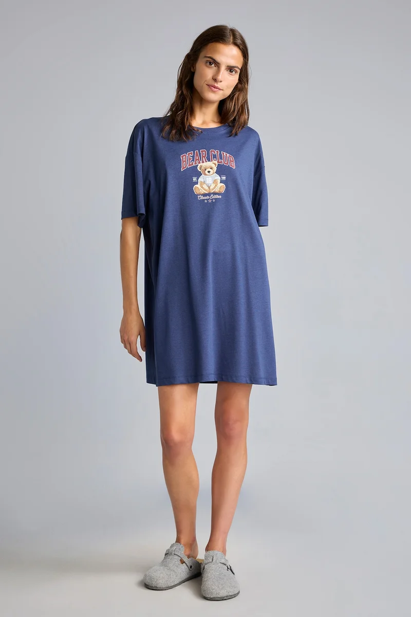 ديفاكتو Regular Fit Crew Neck Knitted Dress