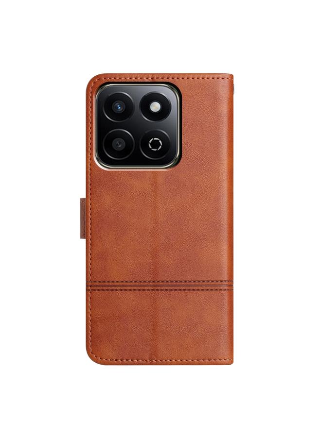S-TOP Case For Honor X7C 4G / 200 Smart Cowhide Texture Stitching Leather Phone Case - Image 3