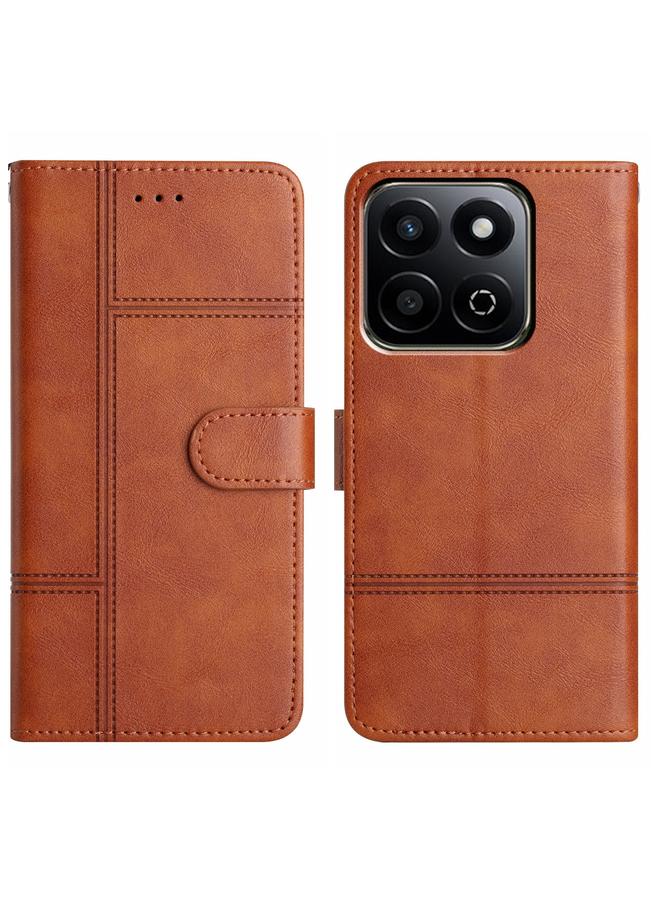 S-TOP Case For Honor X7C 4G / 200 Smart Cowhide Texture Stitching Leather Phone Case - Image 1