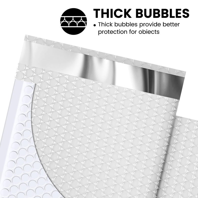 Fuxury Bubble Mailer 6x10" 100 Pack White Bubble Mailers Usable Size 6x9" Self Seal Padded Mailing Envelopes Opaque Bubble Padded Mailer for Small Business Mailing Jewelry Makeup Small Items - Image 5
